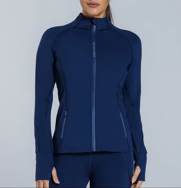 Abi and Joseph Game On Running Zip Jacket Navy - Run Trails
