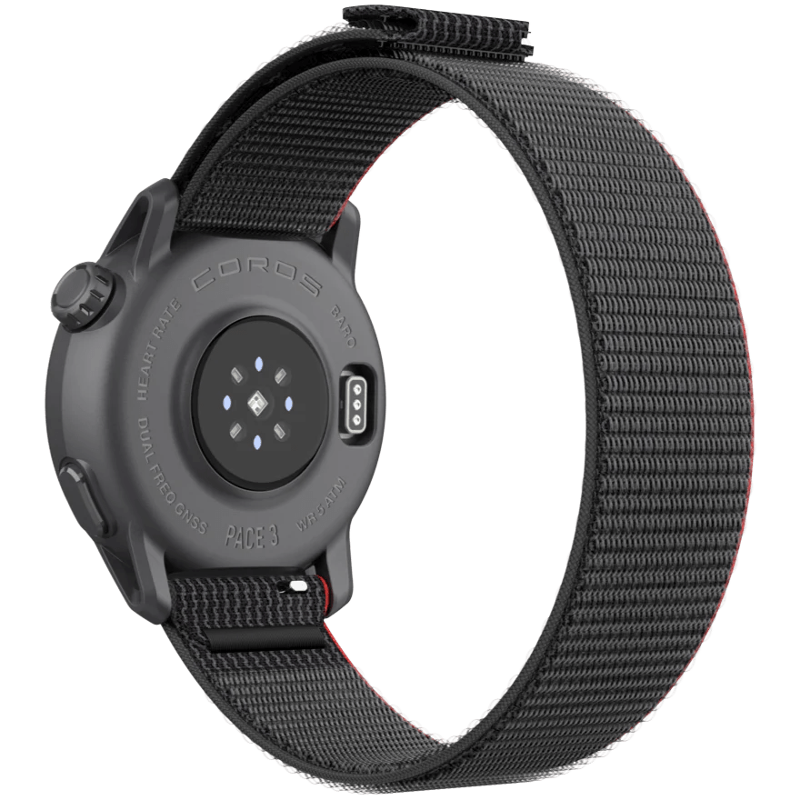 COROS PACE 3 GPS Sport Watch Black Ink w/ Nylon Band - Run Trails