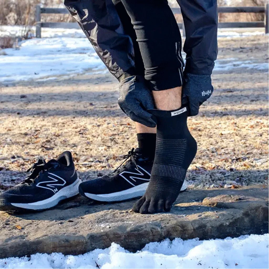 Injinji Run Lightweight Mini - Crew Socks - Unisex Toe Socks for Running | Blister Prevention - Run Trails