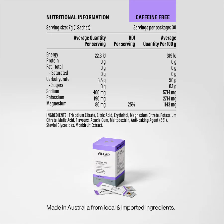 PILLAR Electrolyte Hydration Mix - Run Trails
