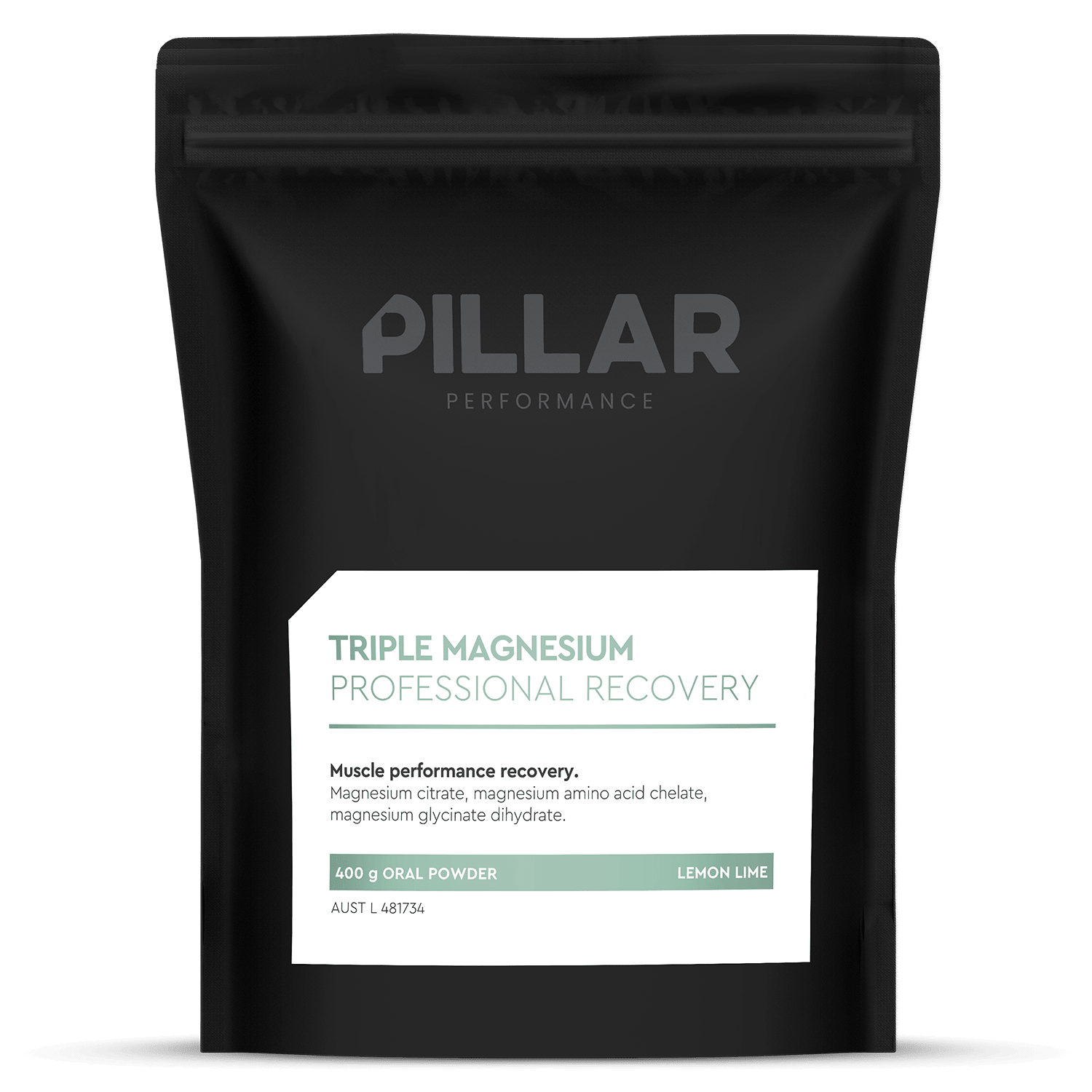 Pillar Performance Triple Magnesium Powder - Lemon Lime 200g - Run Trails
