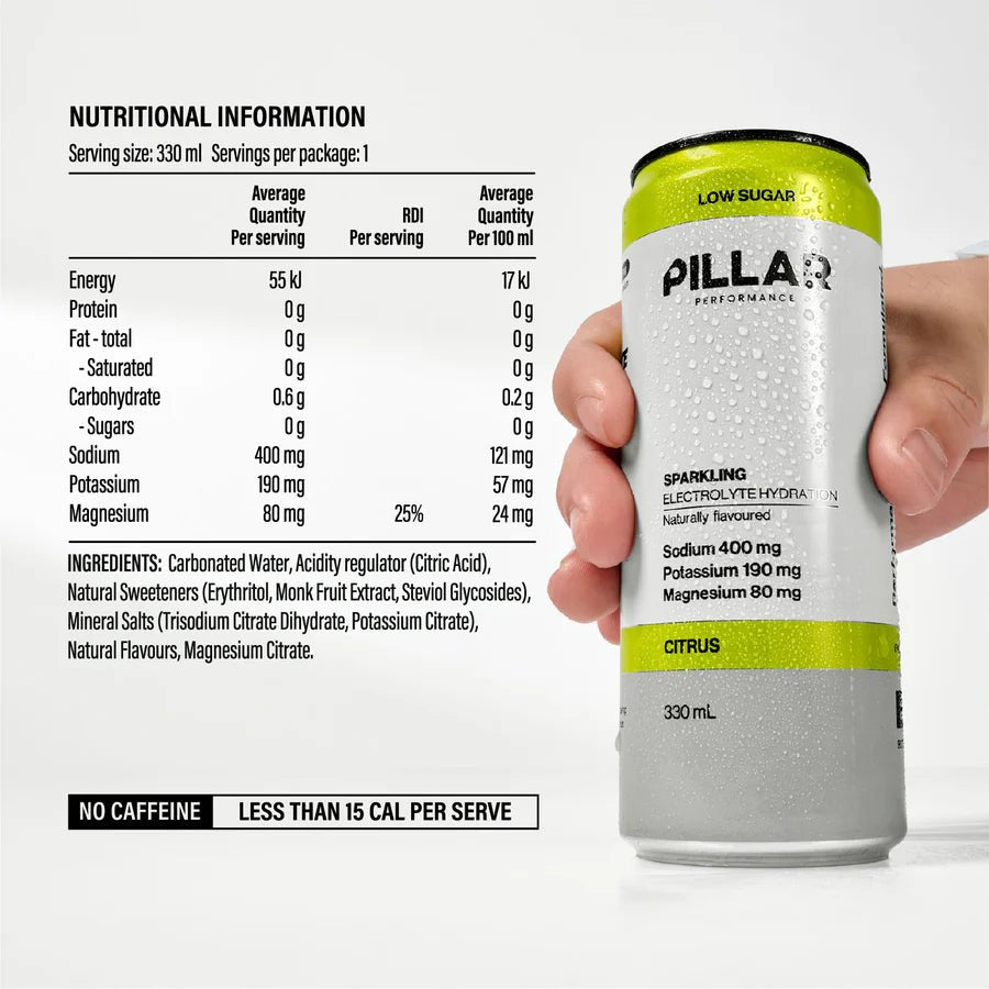 Pillar Sparkling Electrolyte Drink - Run Trails