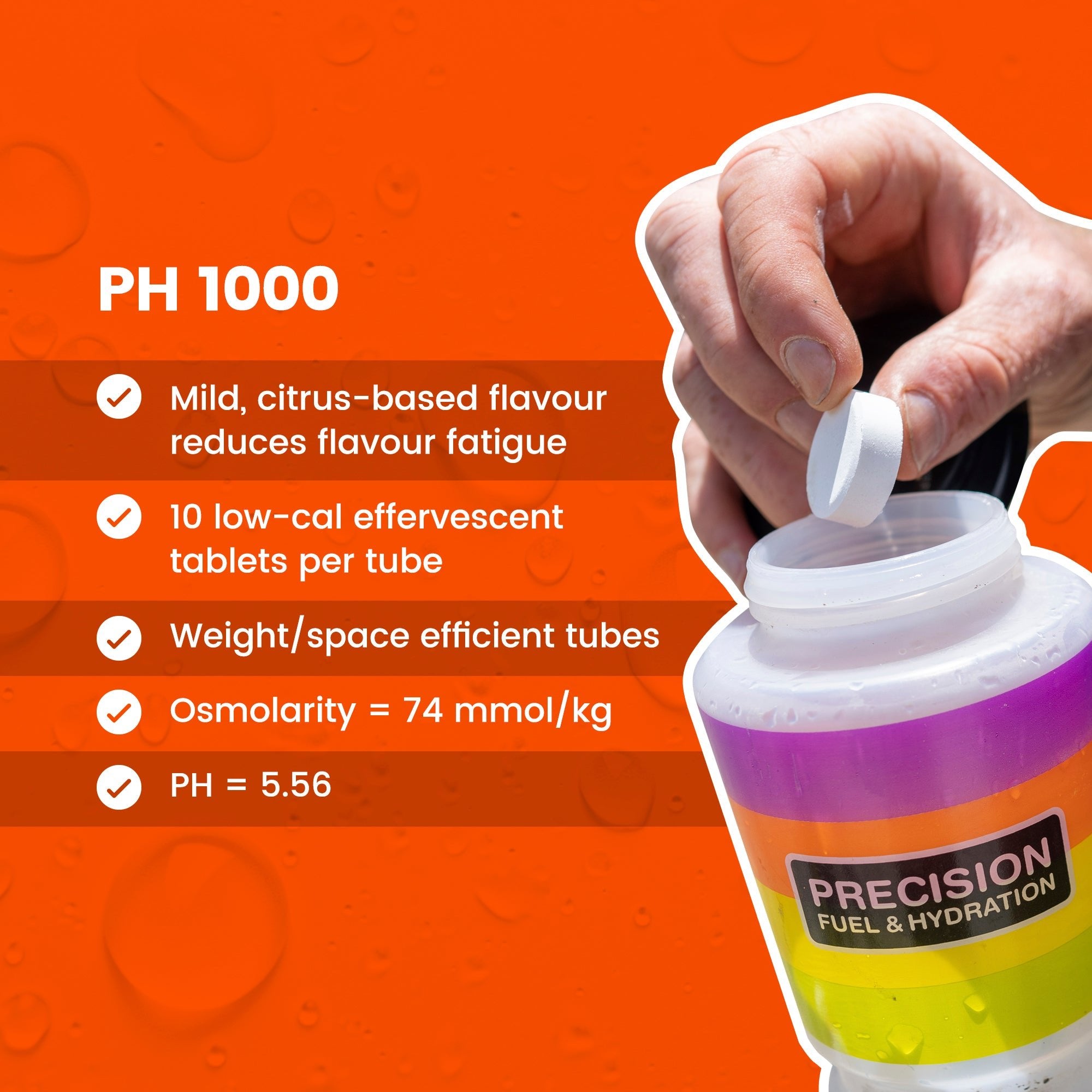 Precision Hydration PH 1000 Tablets Tube - Run Trails