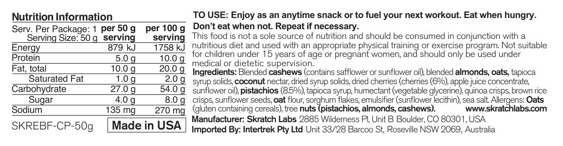 Skratch Labs Anytime Energy Bar Sport Fuel - Run Trails