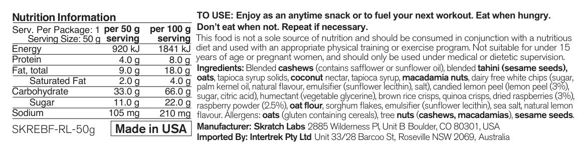Skratch Labs Anytime Energy Bar Sport Fuel - Run Trails