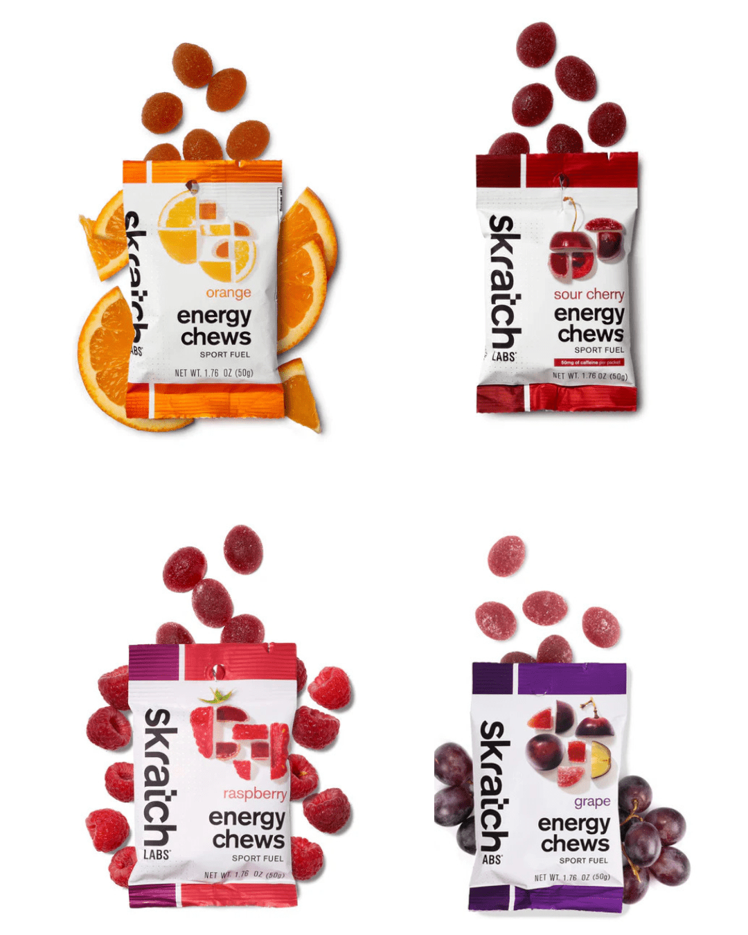 Skratch Labs Sport Energy Chews - Premium Energy Chews 50g - Run Trails